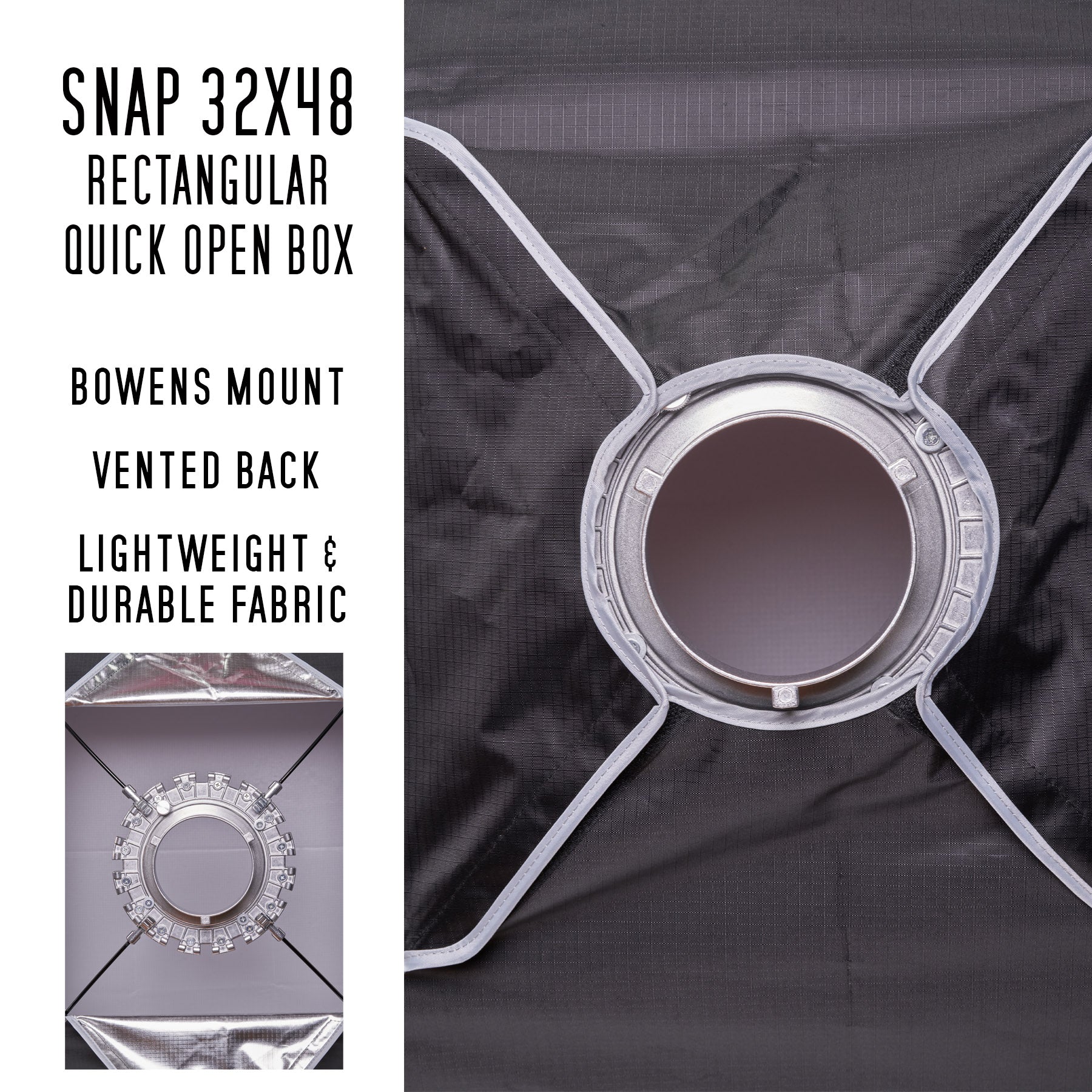 32x48 Inch Large Rectangular Quick Open Softbox for Photography Lighting - Perfect for Studio, Portrait, and Product Photography