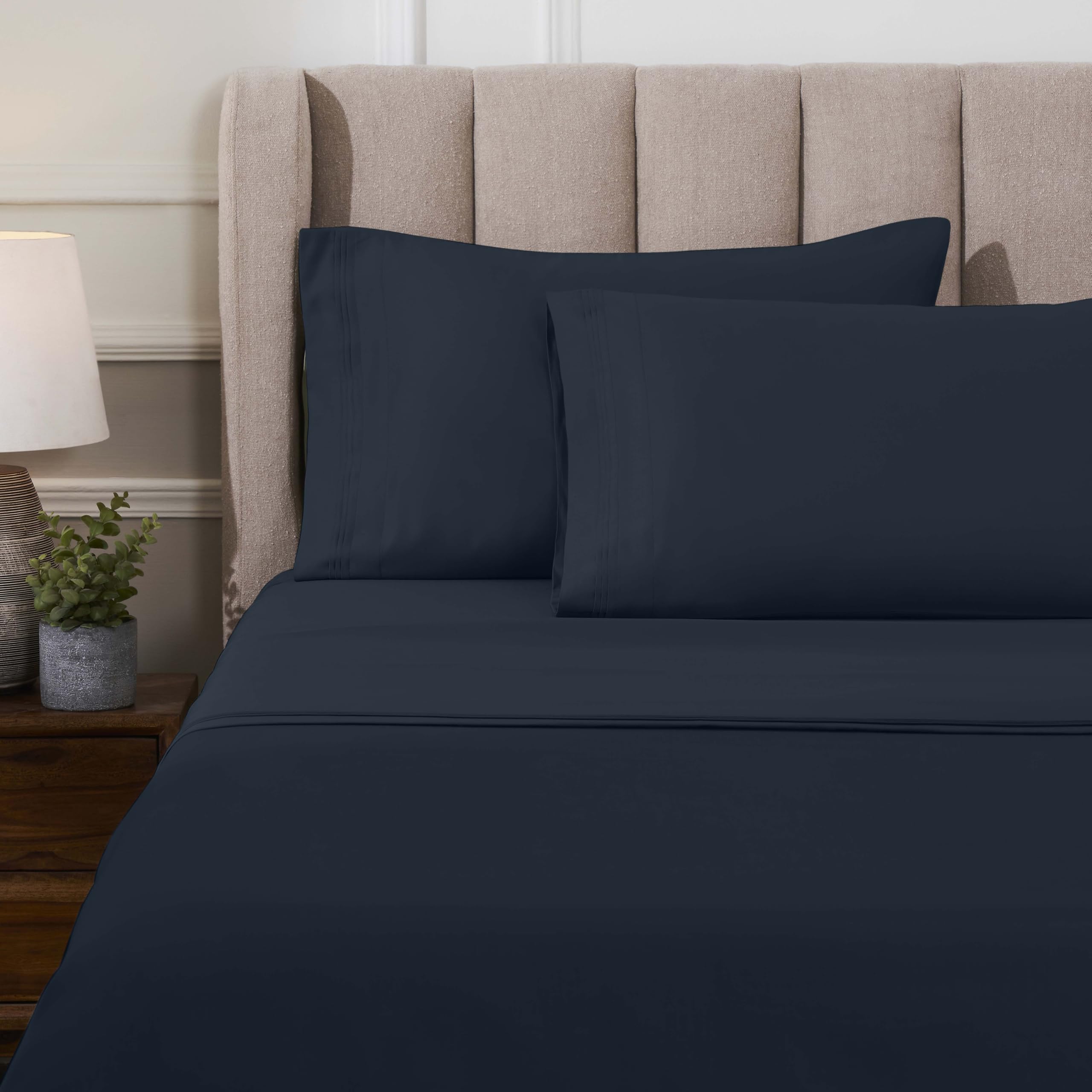 Premium 1000-Thread Count Egyptian Cotton Sheets Set - King Size Deep Pocket (18