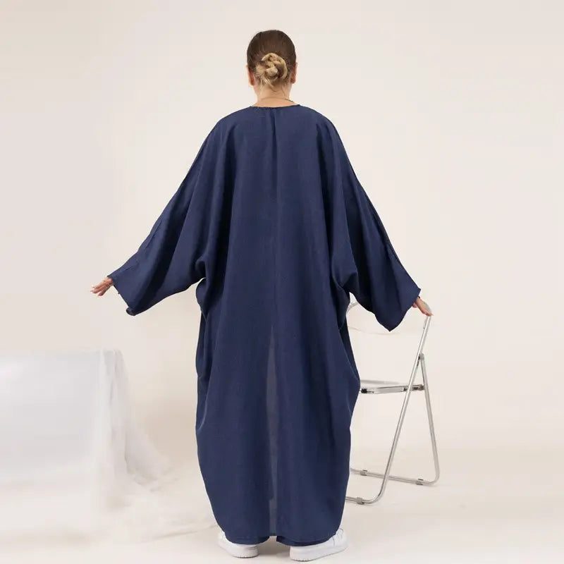 2 Piece Open Abaya with Matching Pants Set - Modest Muslim Women's Office Wear & Work Clothes | Elegant Prayer Dress for Mosque, Professional Outfit for Business, Comfortable Daily Wear