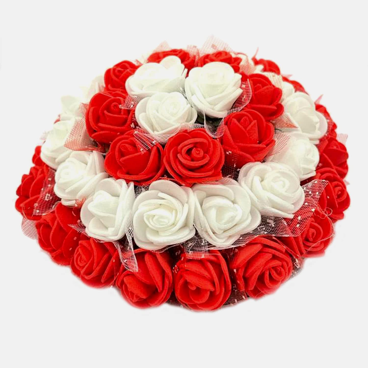 Maahal Full Bun Foam Flower Hair Bun Gajra - Bridal Hair Accessories for Women & Girls (Pack of 2) - Perfect for Weddings, Parties & Traditional Hairstyles
