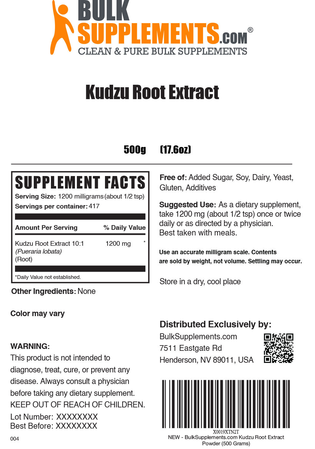 Premium Kudzu Root Extract Powder - 100% Pure & Natural for Detox & Wellness - Supports Digestion & Immune Health - Perfect for Smoothies, Teas & Herbal Remedies