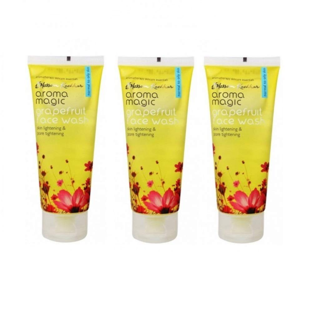 Organic Grapefruit Face Wash for Acne & Oily Skin - 100ml (Pack of 3) | Gentle Cleanser for Daily Skincare Routine & Travel