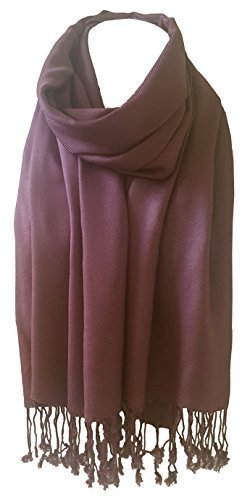 Unisex Plain Pashmina Scarf Shawl Wrap - 100% Viscose Soft Lightweight Stole - Winter Fashion Accessory for Women & Men - Perfect for Office, Travel and Special Occasions