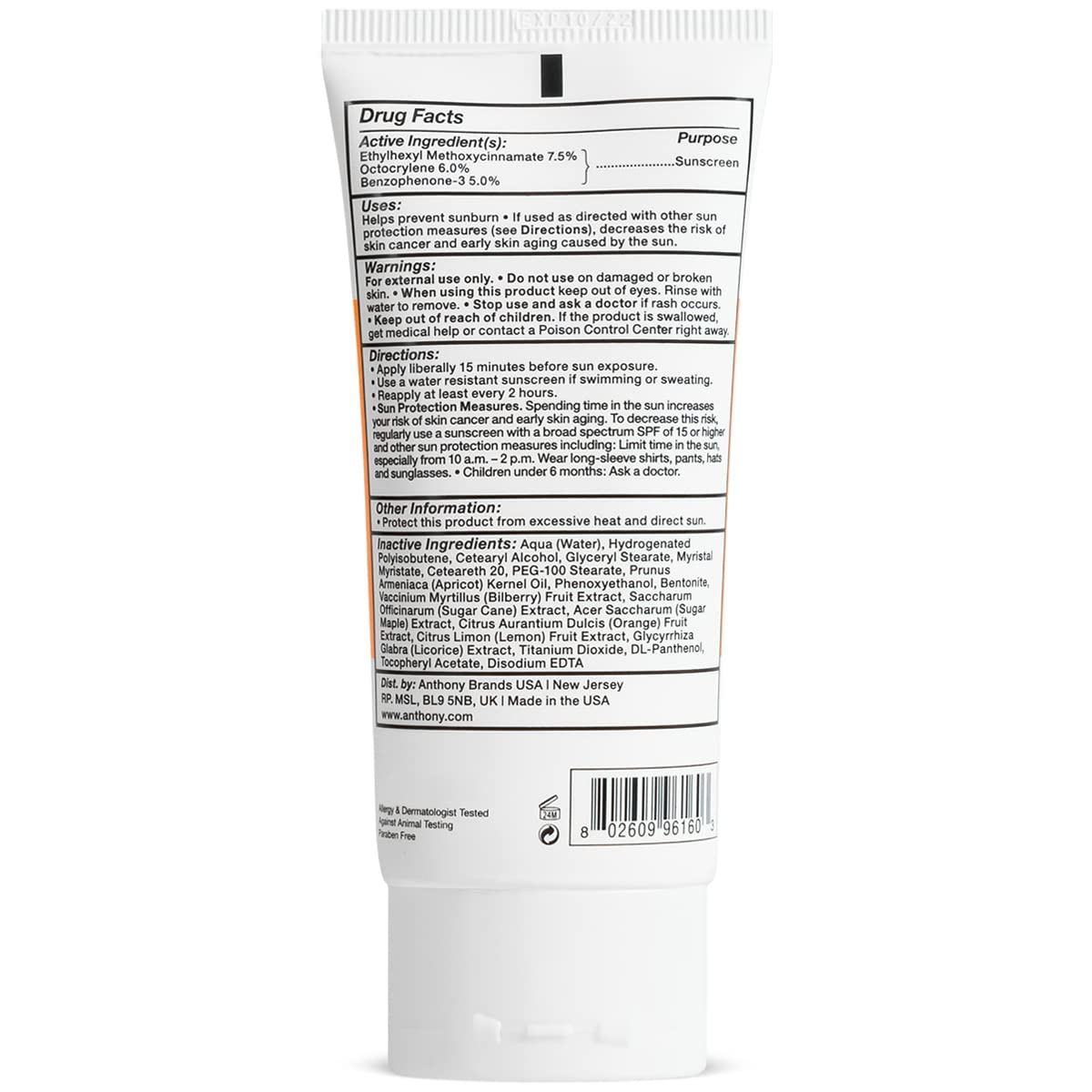 Anthony Algae Facial Cleanser 32 Fl Oz & SPF 30 Men's Day Cream with Sunscreen 3 Fl Oz - Hydrating Face Moisturizer for Men | Perfect for Daily Skincare Routine & Sun Protection