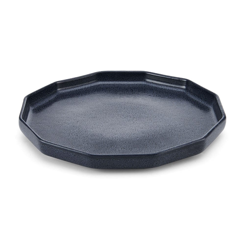 Luxor Blue Set of 4 Elegant Porcelain Dinner Plates - Perfect for Formal Dining, Wedding Registry & Holiday Entertaining