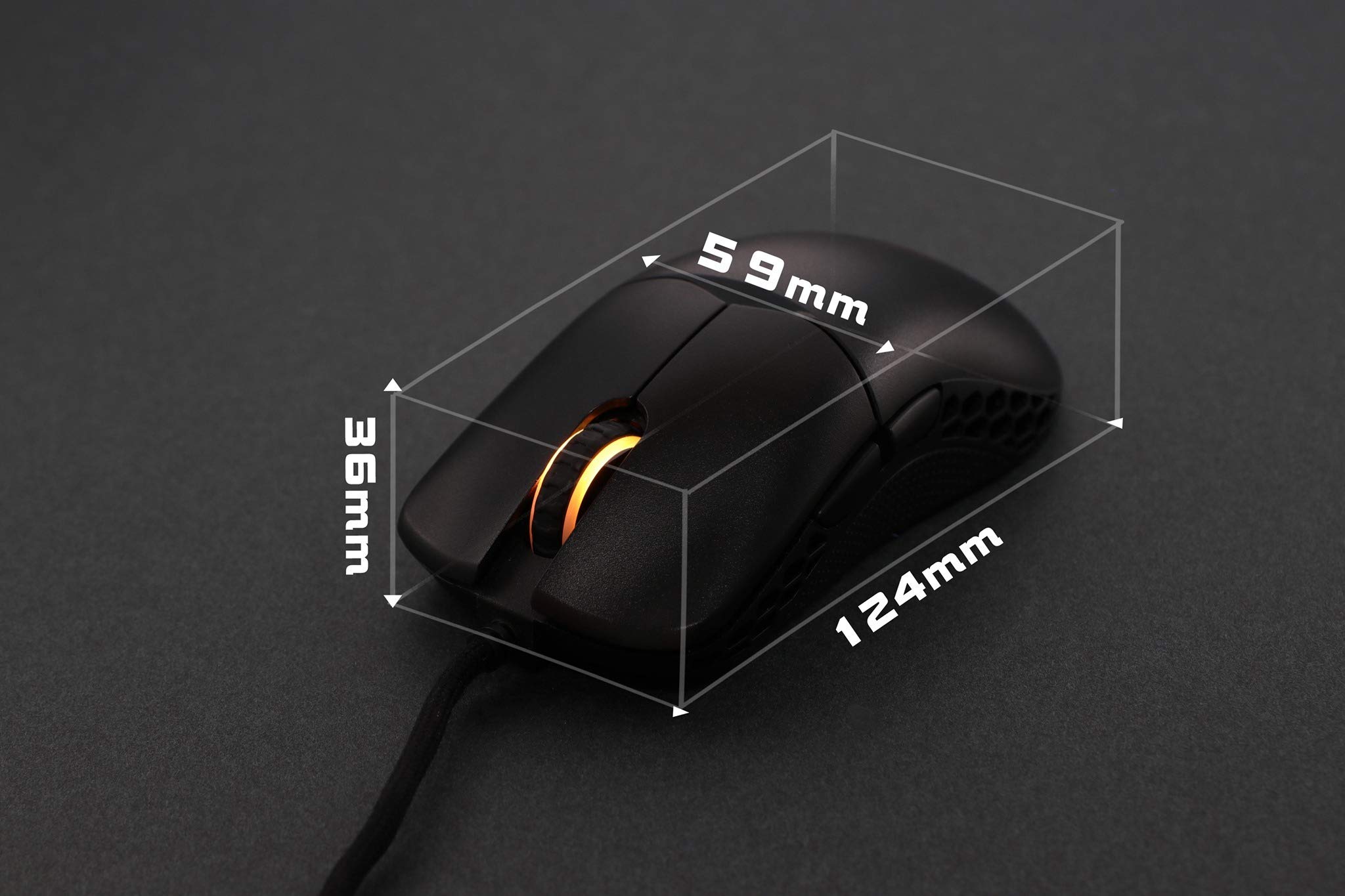 Ducky Feather Ambidextrous Gaming Mouse - 16000 DPI, 7 Programmable Buttons, USB Wired, Ergonomic Design for PC & Laptop - Perfect for FPS, MOBA & Esports Gaming