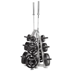 CF 3444 4-Sided Olympic Plate Tree Rack - Heavy Duty Weight Plate Storage for Gym & Home Workout Equipment Organization