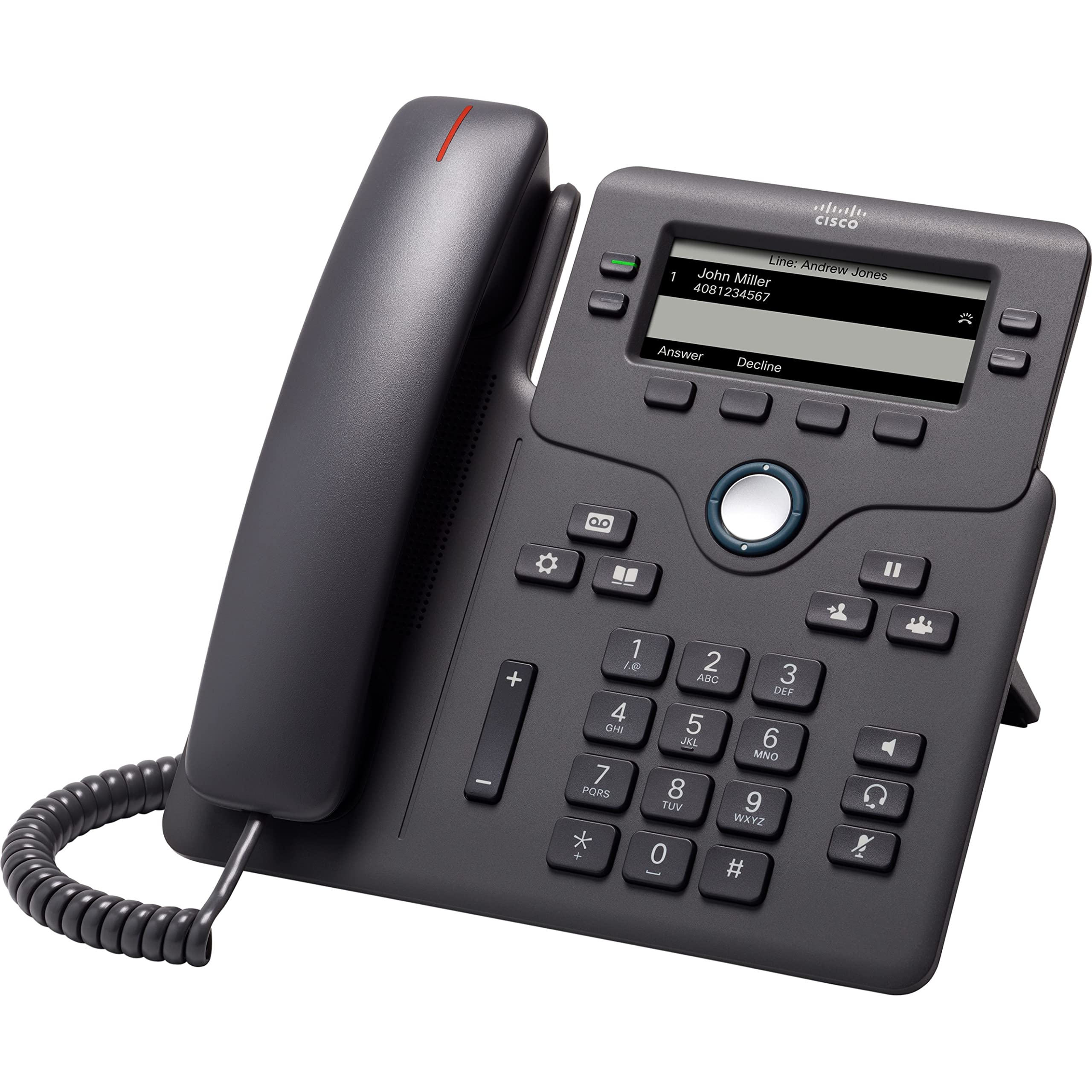 Cisco 6851 IP Phone for MPP - Business VoIP Desk Phone with LCD Display (Grey) - Ideal for Office, Call Center & Remote Work
