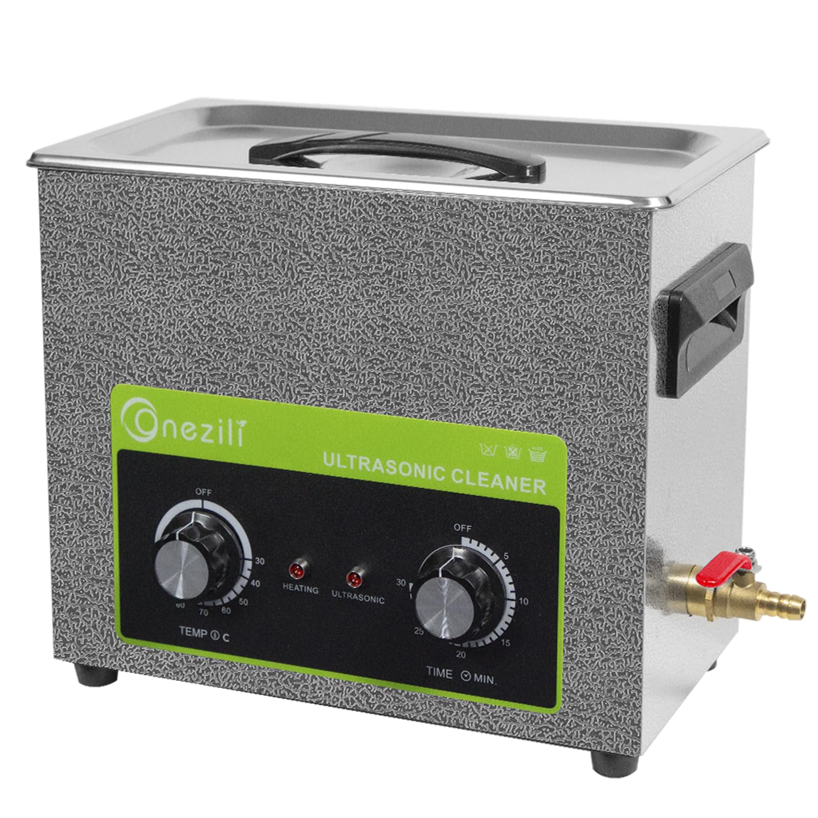 ONEZILI 6L Ultrasonic Cleaner with Timer & Heater - 180W High Power Cleaning Machine for Jewelry, Watches, Carburetor Parts, Brass Components | Perfect for Home Jewelry Cleaning, Workshop Tool Maintenance, and Industrial Parts Degreasing