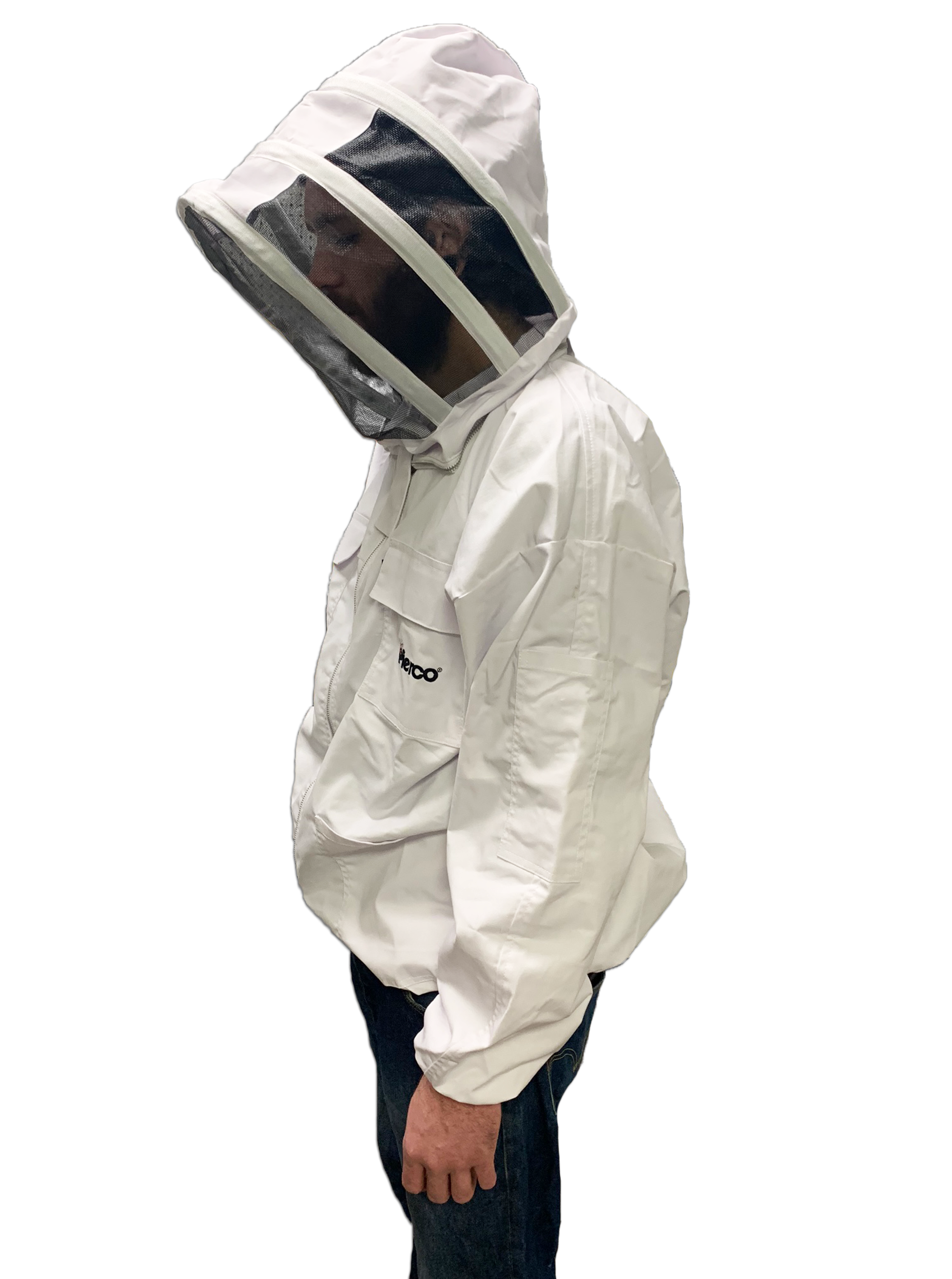 Beekeeping Jacket with Fencing Veil - Cotton & Polyester Blend Beekeeping Suit for Protection - Ideal for Beekeepers, Gardeners, and Outdoor Enthusiasts