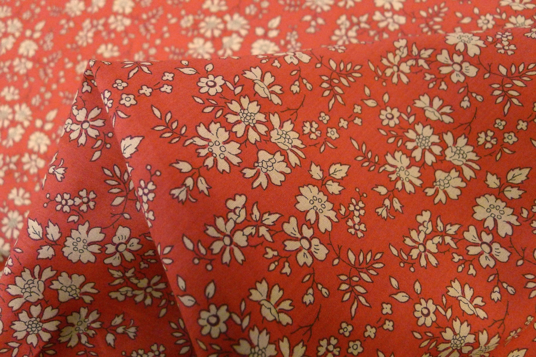 Premium Capel Tana Lawn Fabric - Vibrant Red Color for Dresses, Skirts & Summer Fashion | Soft Cotton Material for Comfortable Wear