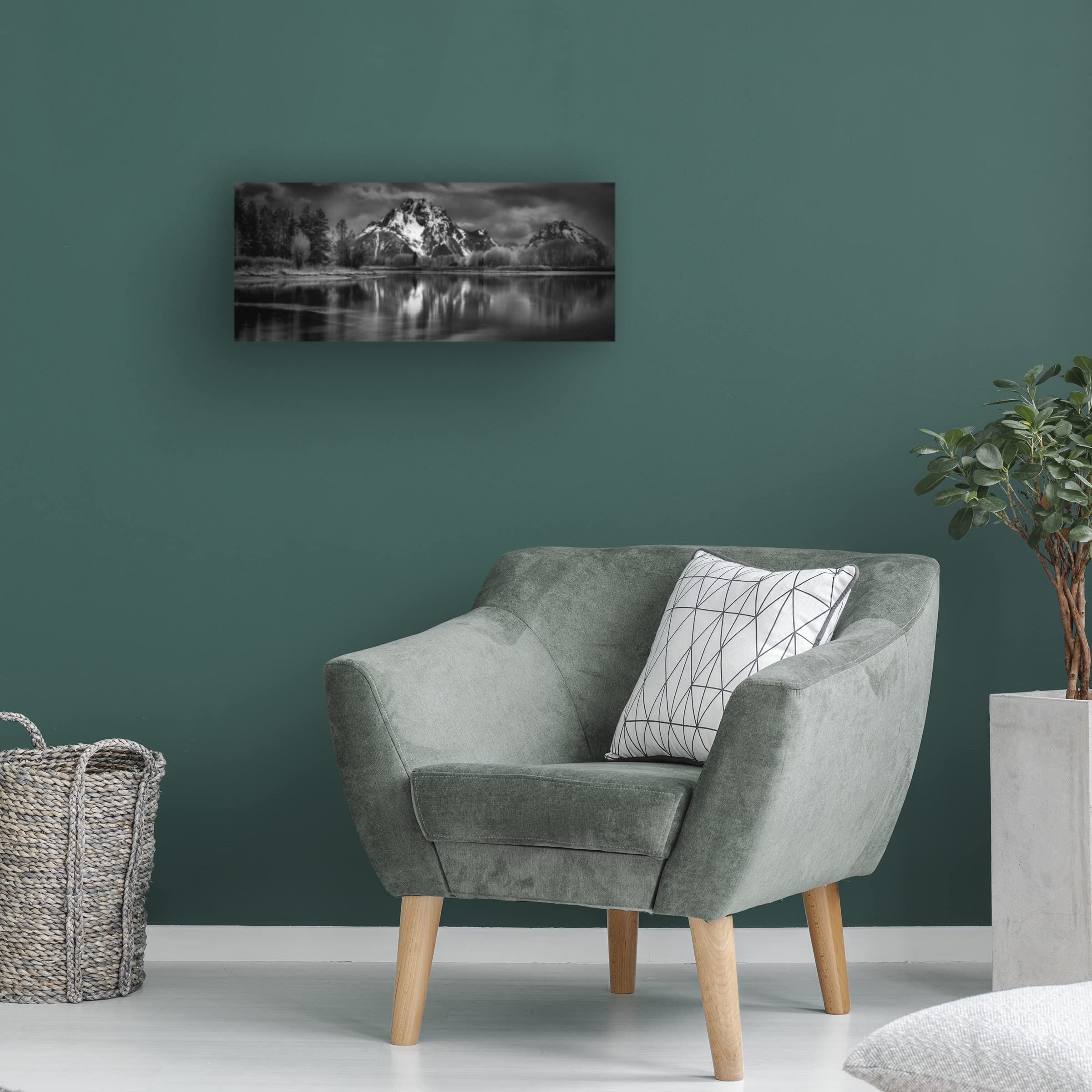 Trademark Fine Art 'Peaceful Reflection' Canvas Wall Art by Atul Chopra - Serene Landscape Painting for Living Room, Bedroom & Office Decor