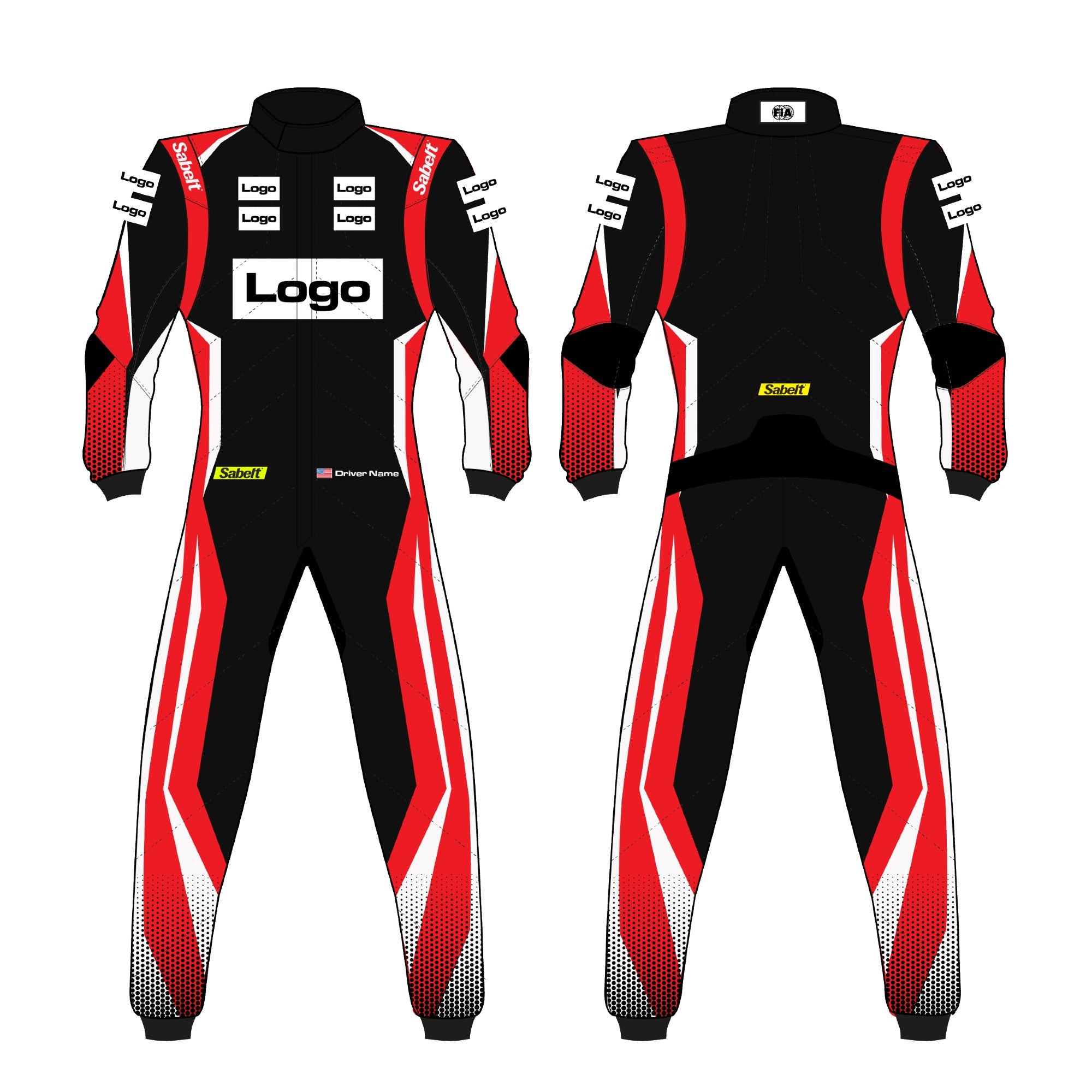 Black/Red/White