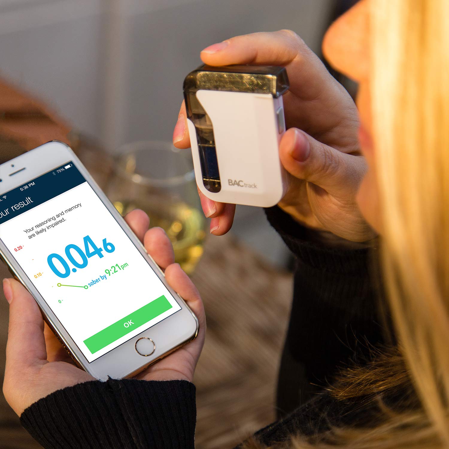 BACtrack Mobile Smartphone Breathalyzer - Professional-Grade Alcohol Tester with Wireless Bluetooth Connectivity for iPhone & Android Devices (HealthKit Compatible) | Perfect for Personal Safety, Workplace Testing & Responsible Drinking Monitoring