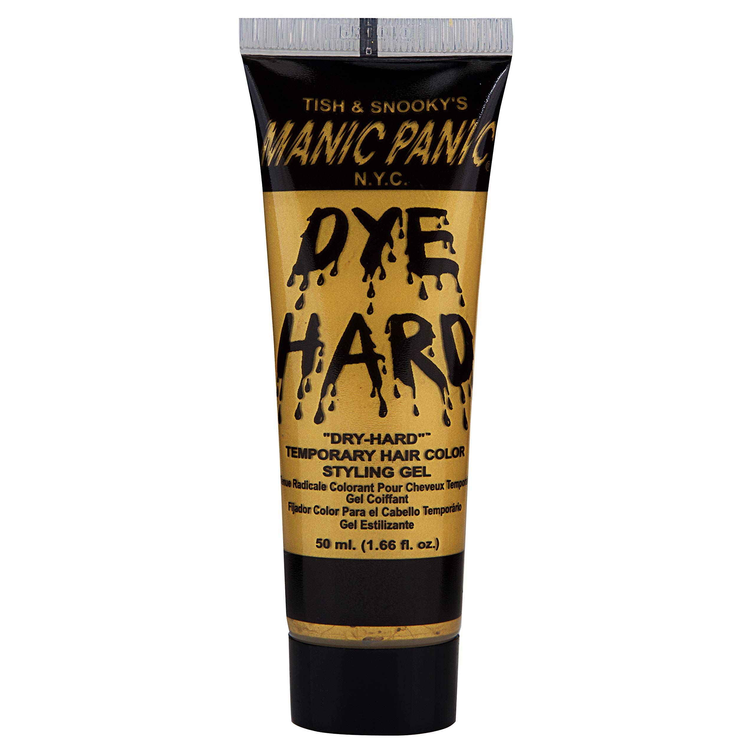 Manic Panic Glam Gold Hair Color Gel - Semi-Permanent Washable Hair Dye for Kids & Adults | Vibrant Gold Styling Gel for Parties, Halloween & Cosplay