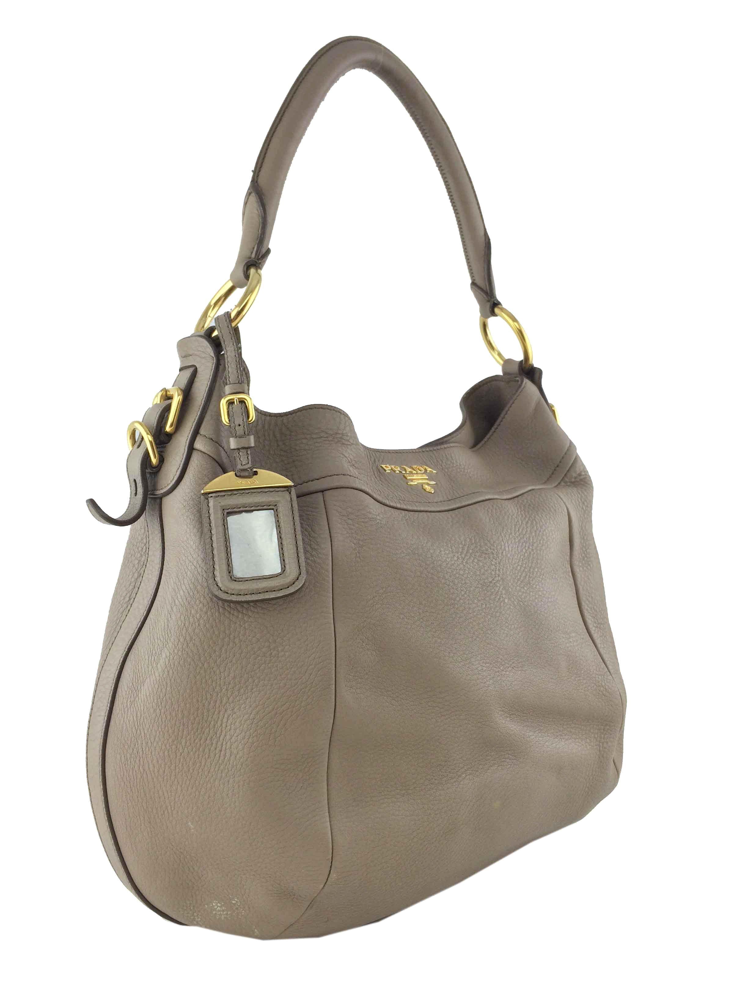 Prada Vitello Diano Leather Hobo Bag for Women | Luxury Designer Handbag | Perfect for Work, Travel & Everyday Use