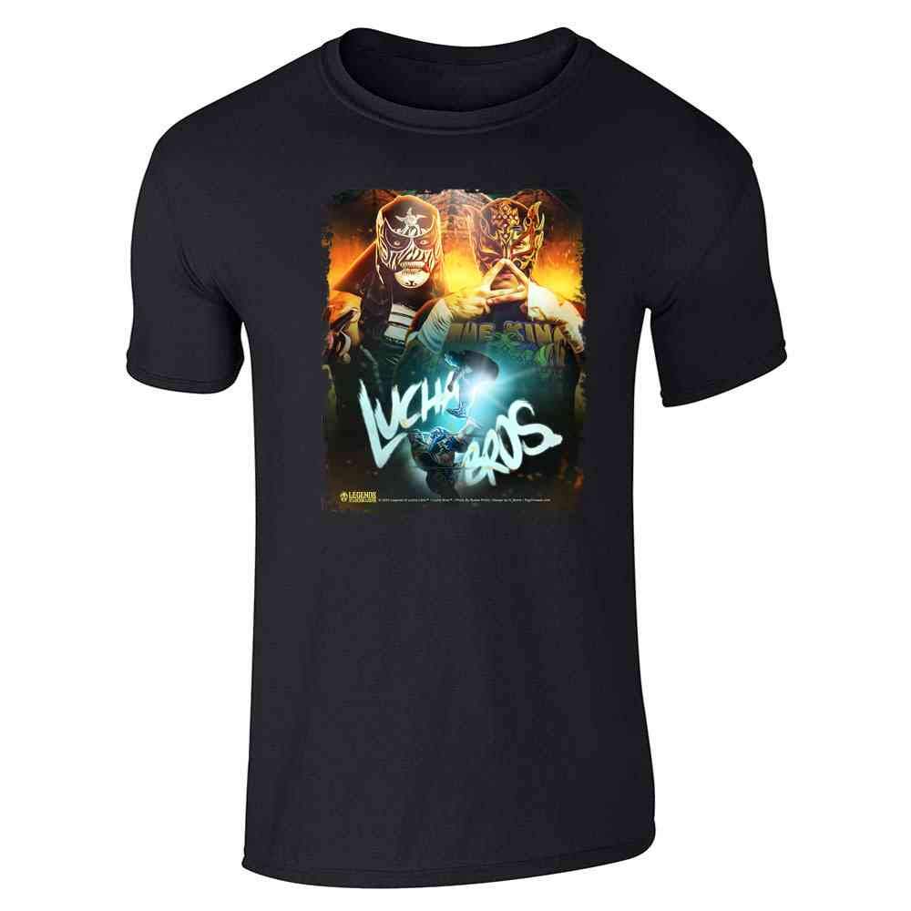 Pop Threads Lucha Bros Penta Zero M & Rey Fenix Lucha Libre Graphic T-Shirt for Men | Wrestling Fan Apparel | Perfect for Concerts, Gym & Casual Wear