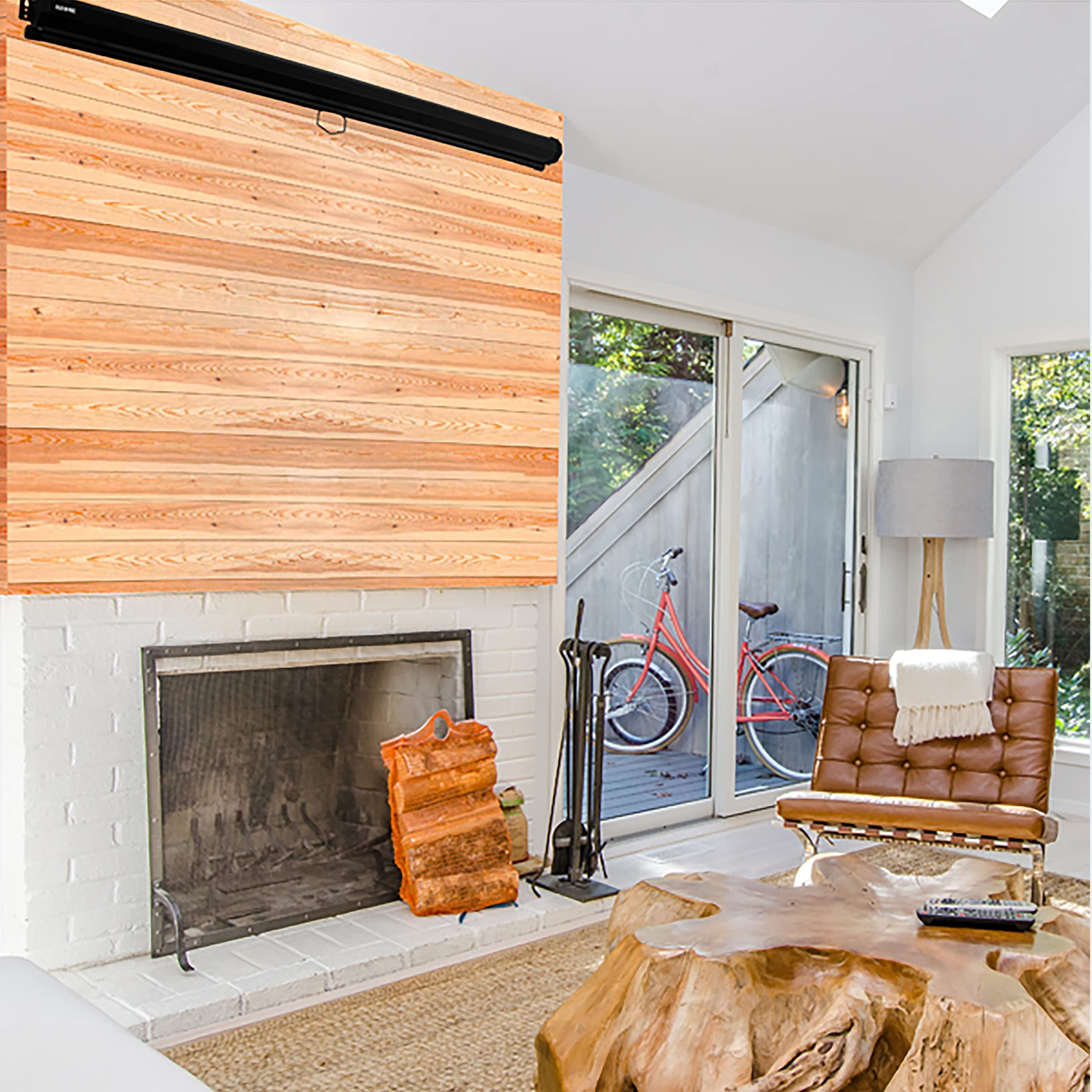 Duronic MPS90 BK Manual Pull Down Projector Screen - 90 Inch 4:3 Ratio Home Theater & Cinema Screen for Movies, Presentations | Perfect for Home Theater, Classroom, Office Meetings & Outdoor Movie Nights