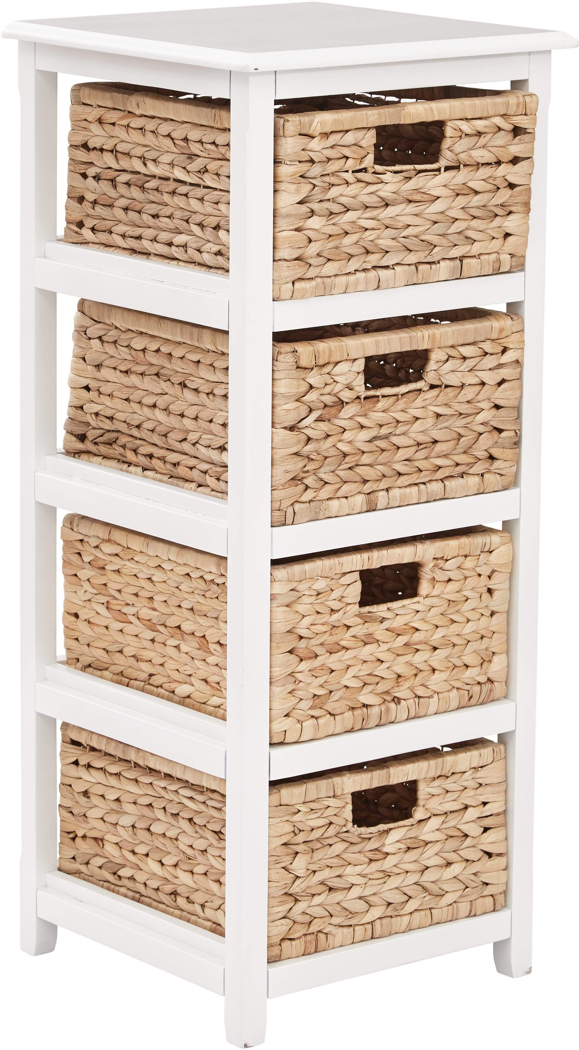 Office Star OSP Designs Seabrook 4-Tier Storage Unit [SBK4514A] - Organize Home Office, Classroom, or Garage - Durable Metal Shelving for Books, Supplies & Storage