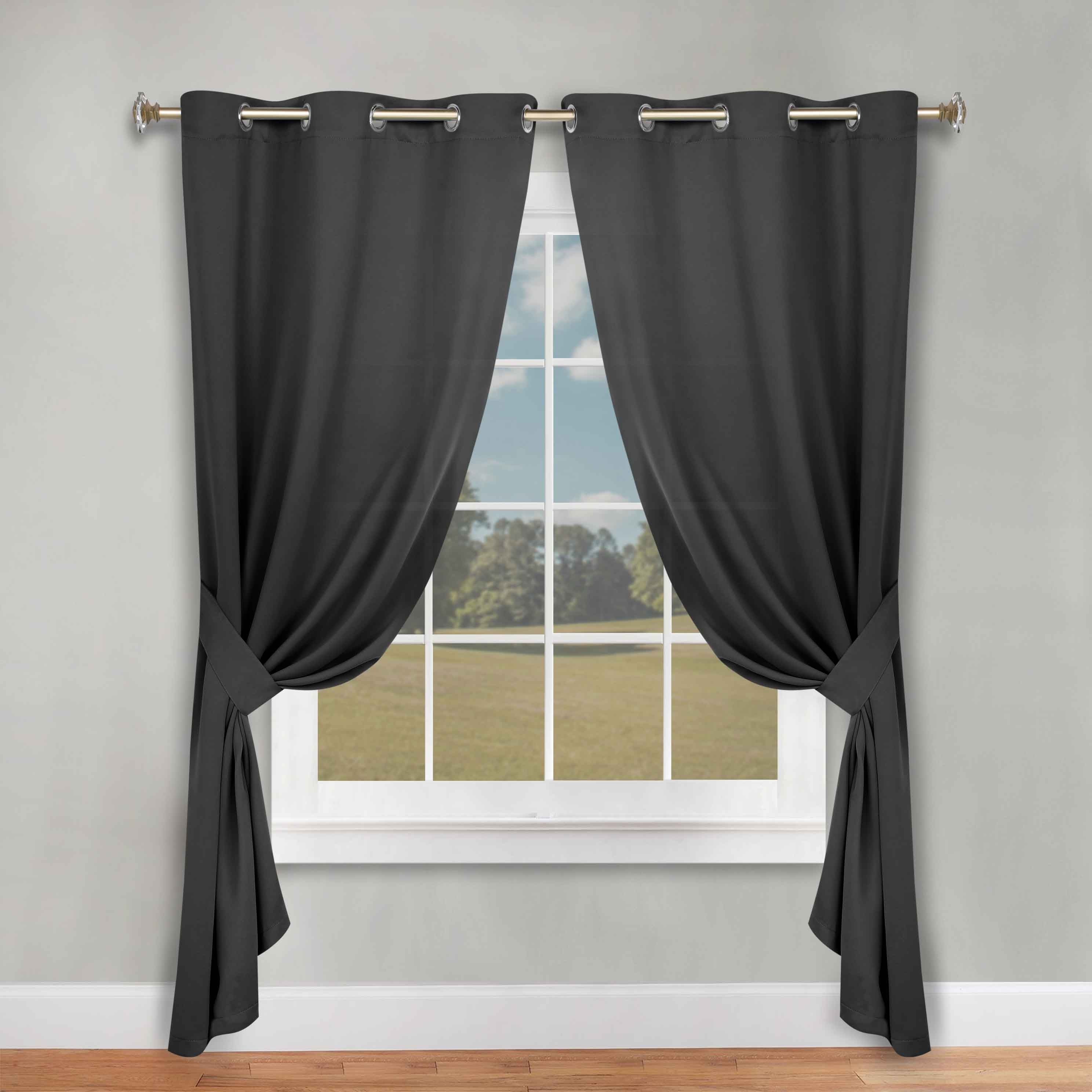 Machine Washable Blackout Curtains for Bedroom - Solid Room Darkening Window Drapes (Set of 2 Panels) - Perfect for Home Theater, Nursery & Light Sleepers