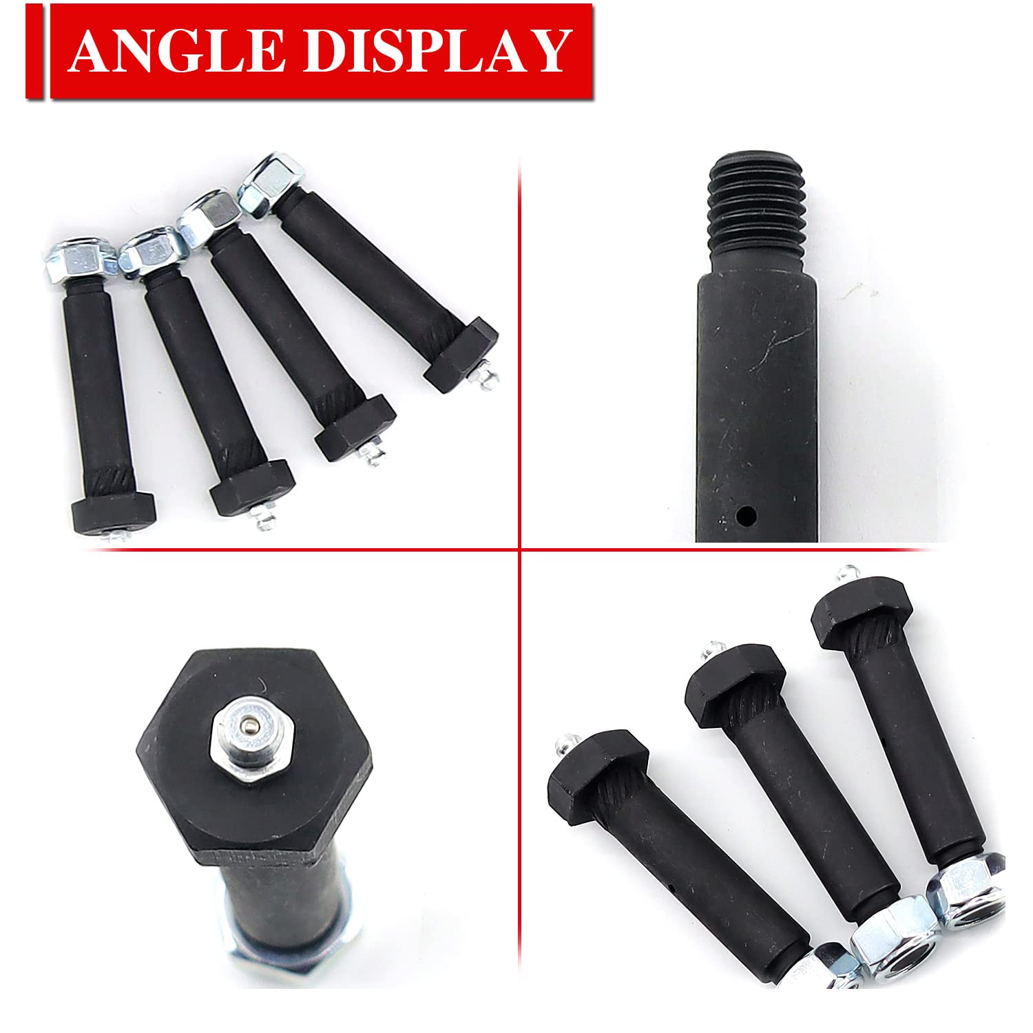 Greaseable Trailer Axle Spring Shackle Bolt Kit - 9/16