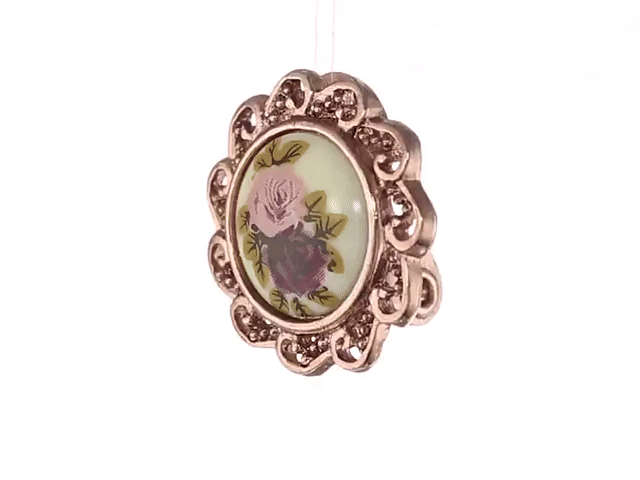 1928 Vintage Jewelry Manor House Pink & Purple Rose Clip-On Earrings for Women - Perfect for Weddings, Parties & Special Occasions