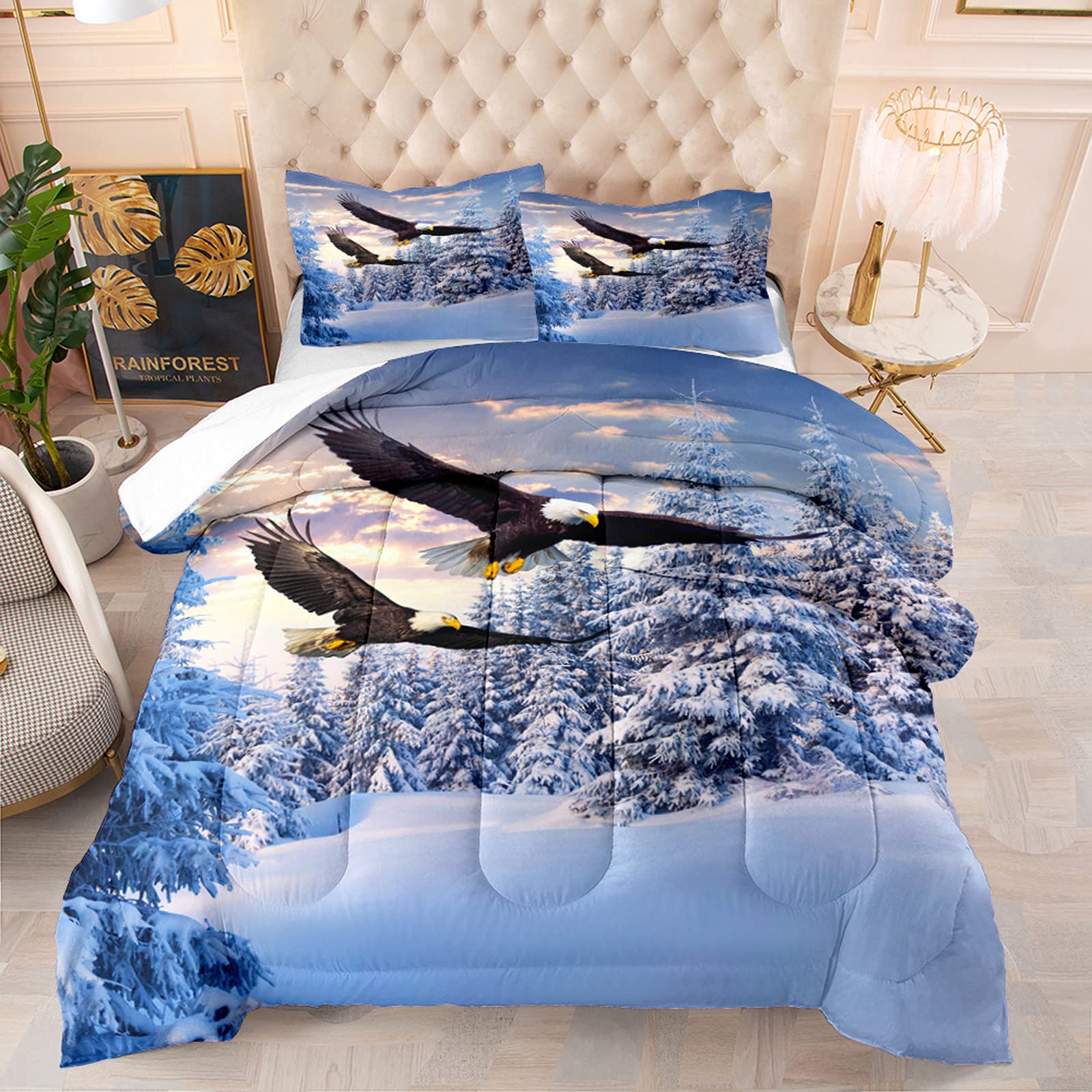 Eagle Comforter Set Queen - Nature Bedding for Home Decor