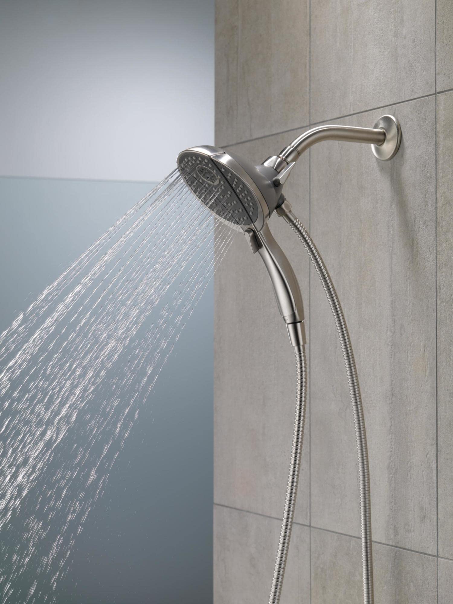 Delta 4-Spray In2ition Dual Shower Head with Handheld Spray - Chrome Detachable Shower Head with Hose (Model 58467) - Perfect for Bathroom Renovation & Spa-Like Shower Experience