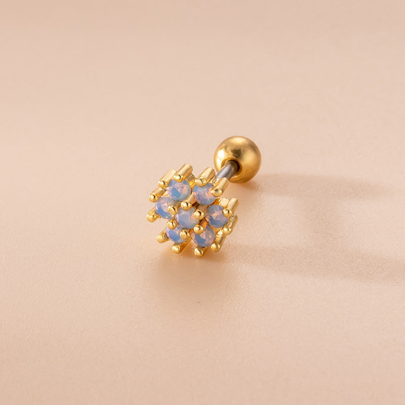 20G Small Flower Helix Stud Sleeper Earrings for Cartilage Piercing | HSPJ777 | Perfect for Everyday Wear, Gifts & Special Occasions