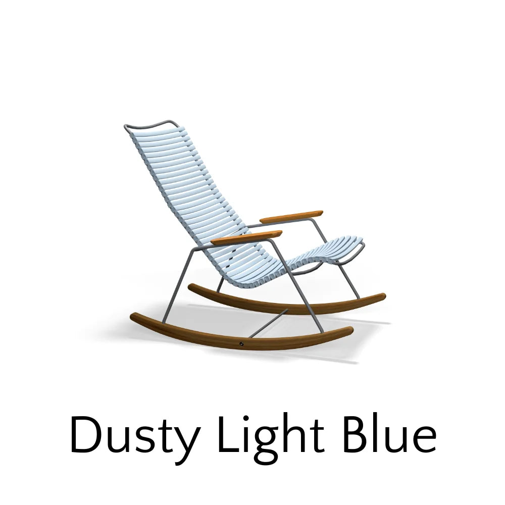CLICK Outdoor Rocking Chair - Patio, Garden & Porch Relaxation - Comfortable All-Weather Wicker Rocking Chair for Backyard, Poolside & Deck Use