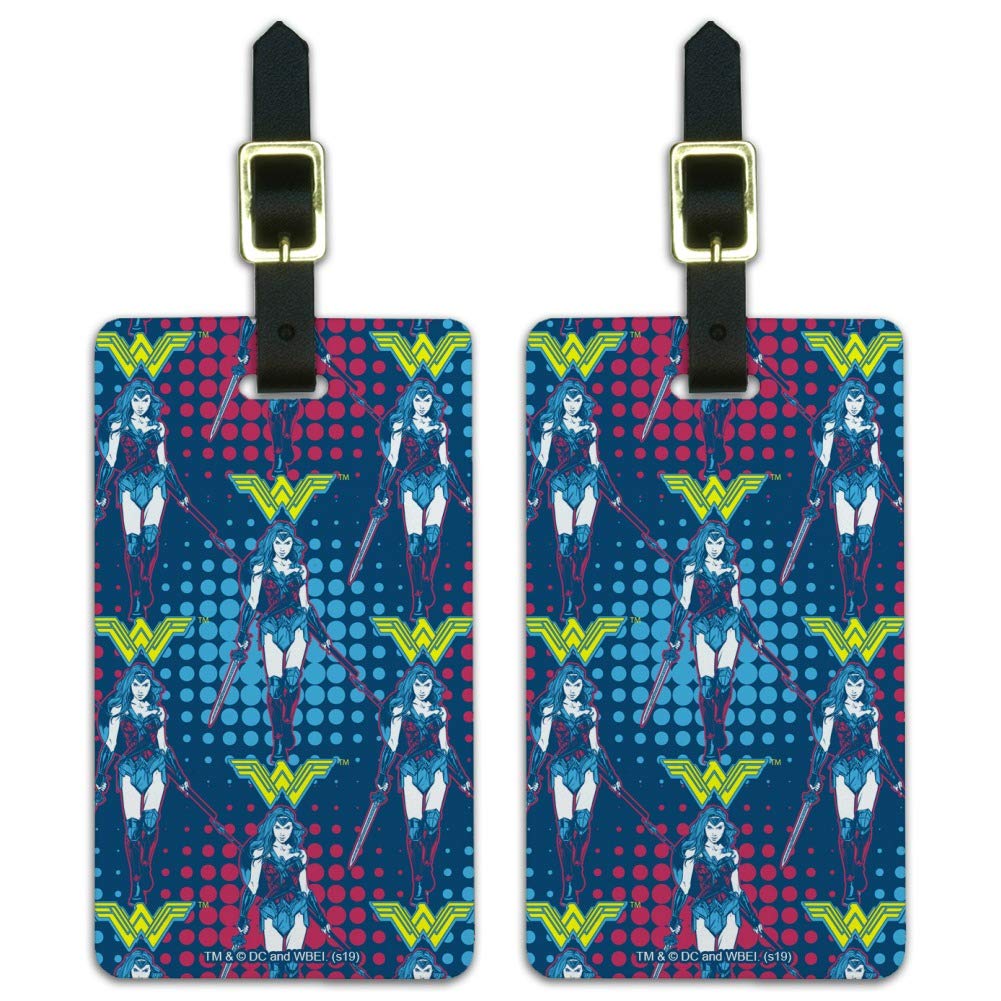 Wonder Woman Movie Inspired Luggage ID Tags - Set of 2 Durable Suitcase Tags for Travel, Carry-On Bags & Backpacks - Perfect for Airports, Vacations & Business Trips