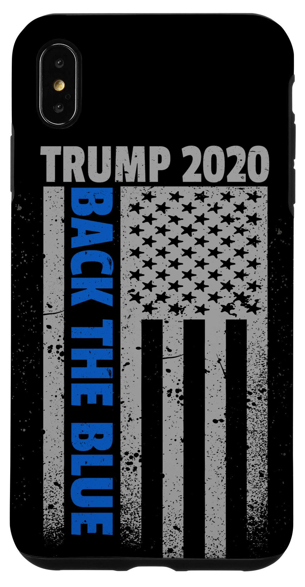 iPhone XS Max Case - Back The Blue US Flag Design with Thin Blue Line - Patriotic Protective Phone Cover for Police Supporters & First Responders | Perfect for Everyday Use, Work, and Showing American Pride