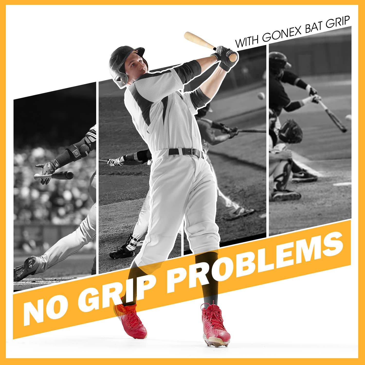 Gonex Pro Feel Baseball Bat Grip Tape - 1.1mm Thick, 40.16'' Length, Full Adhesive Back for Superior Control - Ideal for Baseball & Softball Players (1 or 2 Pack Options) - Perfect for Game Day, Practice & Training Sessions
