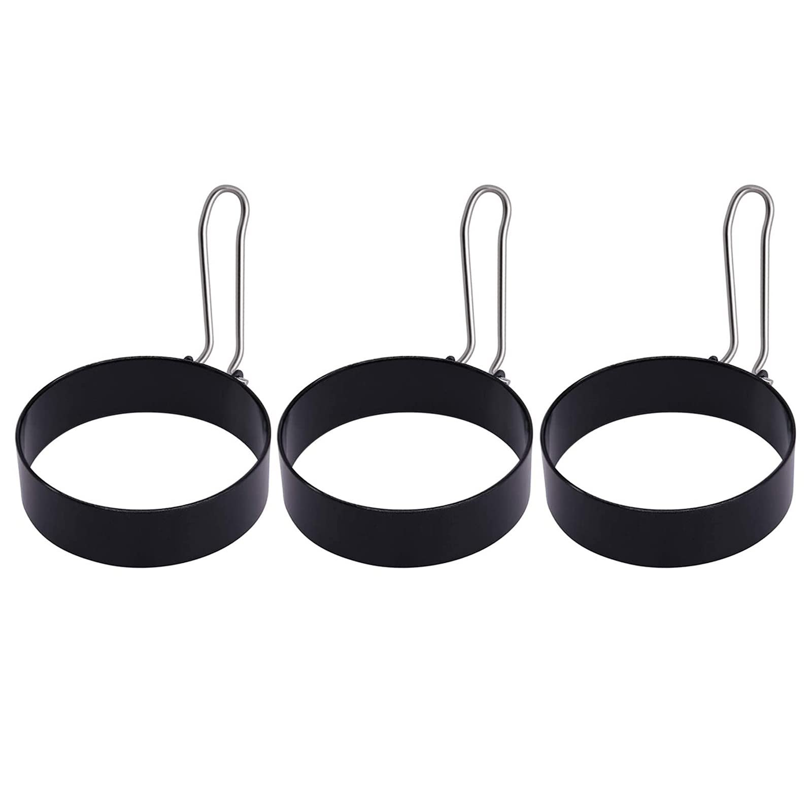 Stainless Steel Non-Stick Egg Ring Mold - Perfect Round Egg Cooker for Fried Eggs, McMuffin Sandwiches & Breakfast | Durable Kitchen Tool for Home Cooking & Restaurants