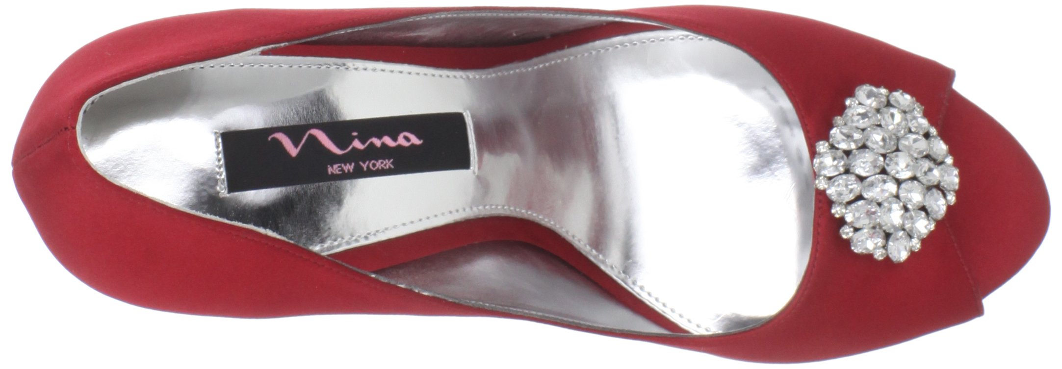 Nina Women's Fiery Red High Heel Pumps - Elegant Pointed Toe Dress Shoes for Parties, Weddings & Office Wear
