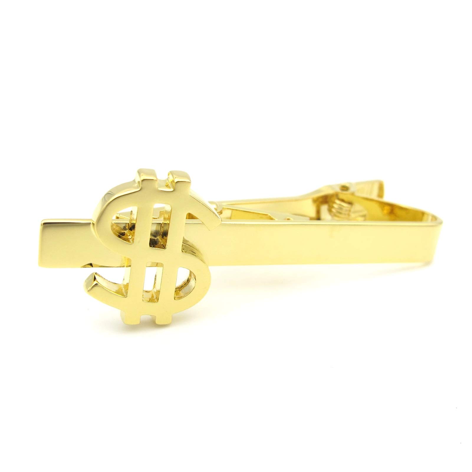 Pure Copper Dollar Sign Tie Clip for Men - Elegant Business & Formal Wear Accessory - Perfect for Office, Weddings, and Special Events