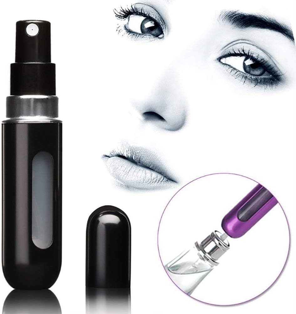 4Pcs Refillable Perfume Atomizer Travel Bottles - Ideal Swan Mini Empty Spray Bottles for Fragrance | Portable Perfume Containers for Women's Purse, Gym Bag & Vacation Essentials