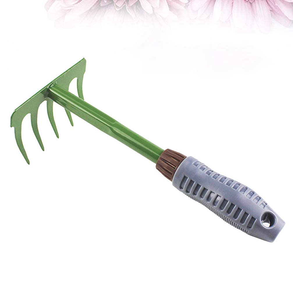 Iron Hand Rake - Small Garden Cultivator Tool for Weeding, Soil Aeration & Planting | Durable Metal Rake for Lawn, Balcony, Farm & Outdoor Gardening | Perfect for Flower Beds, Vegetable Patches & Yard Maintenance