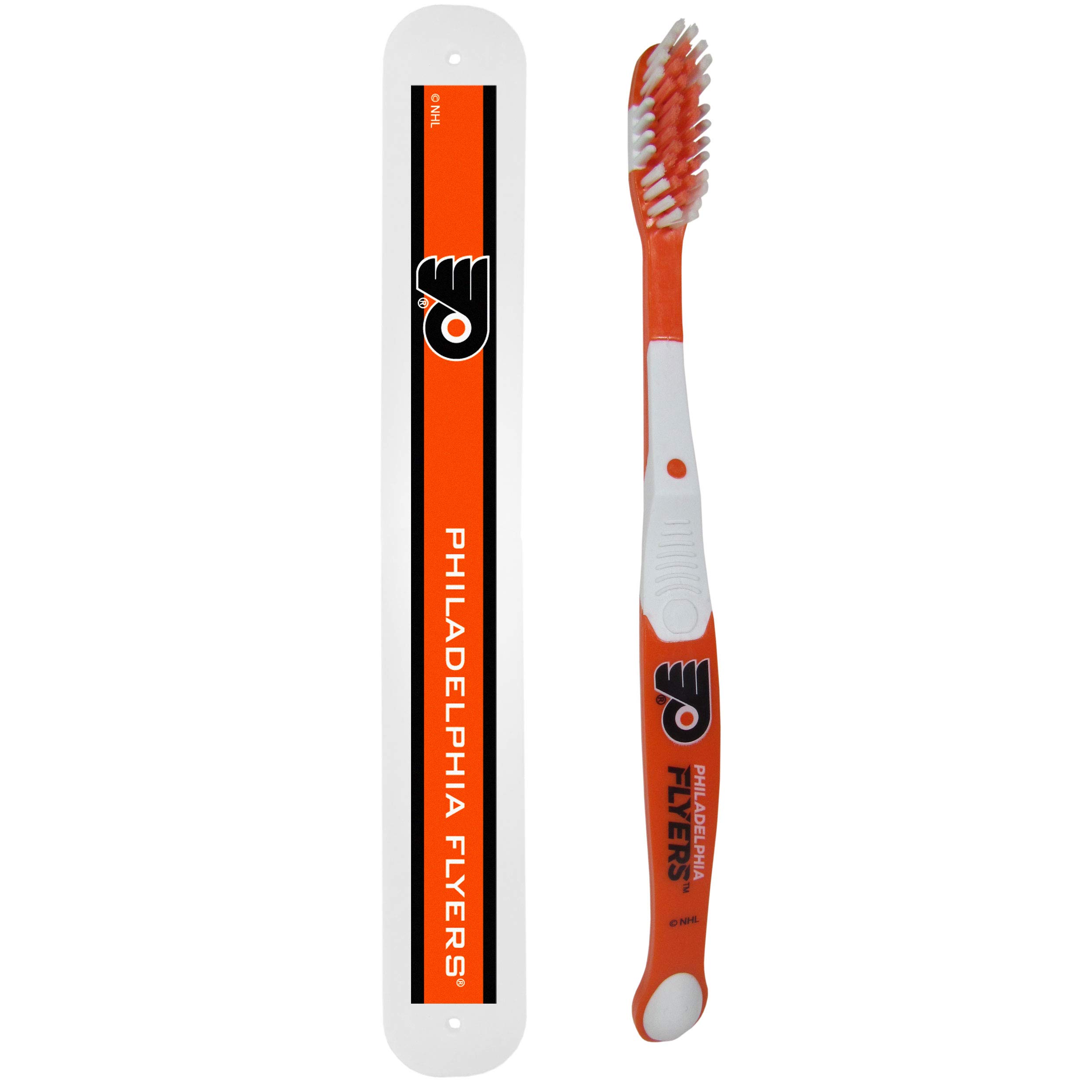 Philadelphia Flyers NHL Unisex Travel Toothbrush Set with Case - Perfect for Hockey Fans, Travel & Gameday Essentials