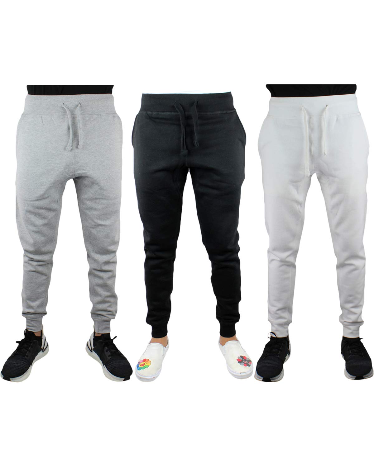 ShirtBANC Men's Fleece Jogger Pants - Drop Cut Lounge Sweatpants for Casual Wear & Home Comfort | Perfect for Relaxing, Lounging & Running Errands