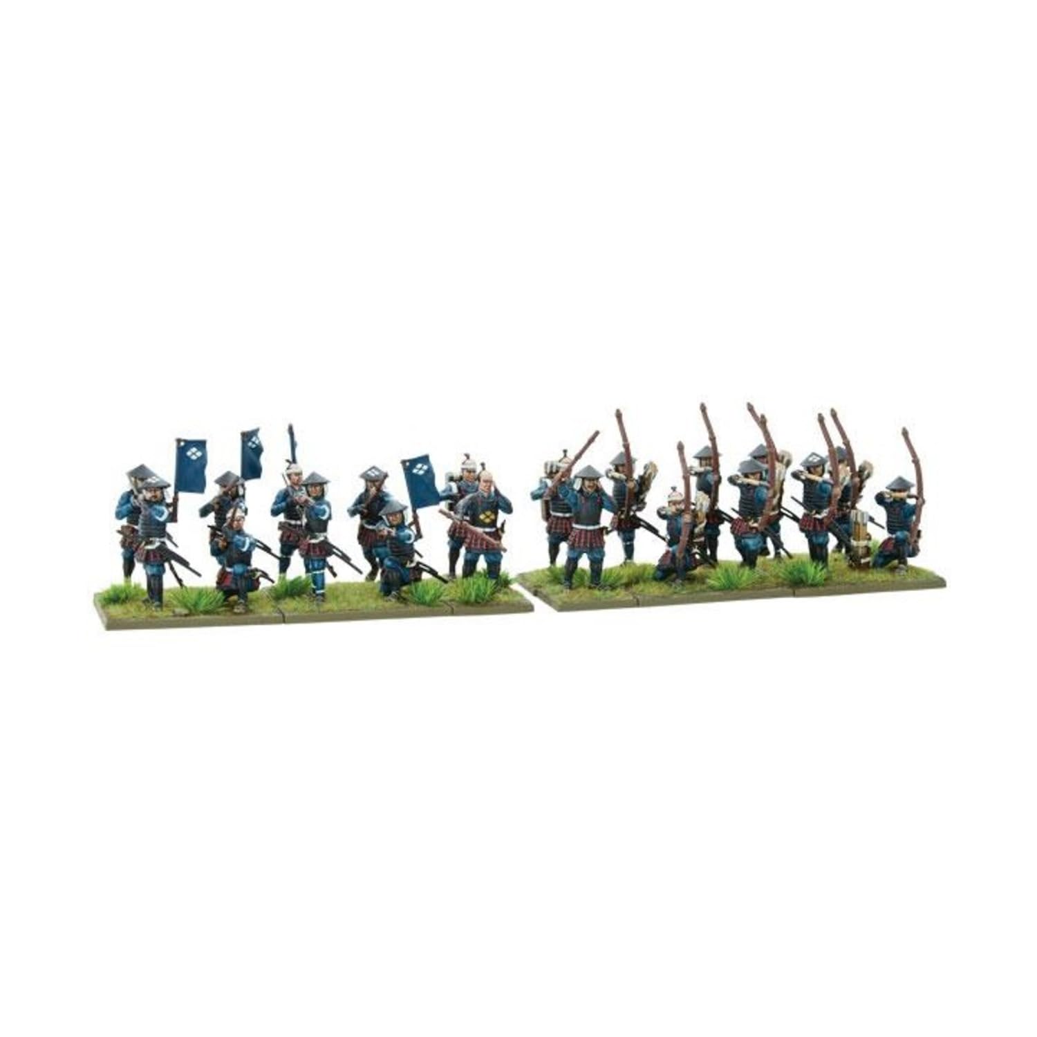 Warlord Games Pike & Shotte - Ashigaru Missile Troops Miniature Figures for Tabletop Wargaming & Historical Battles