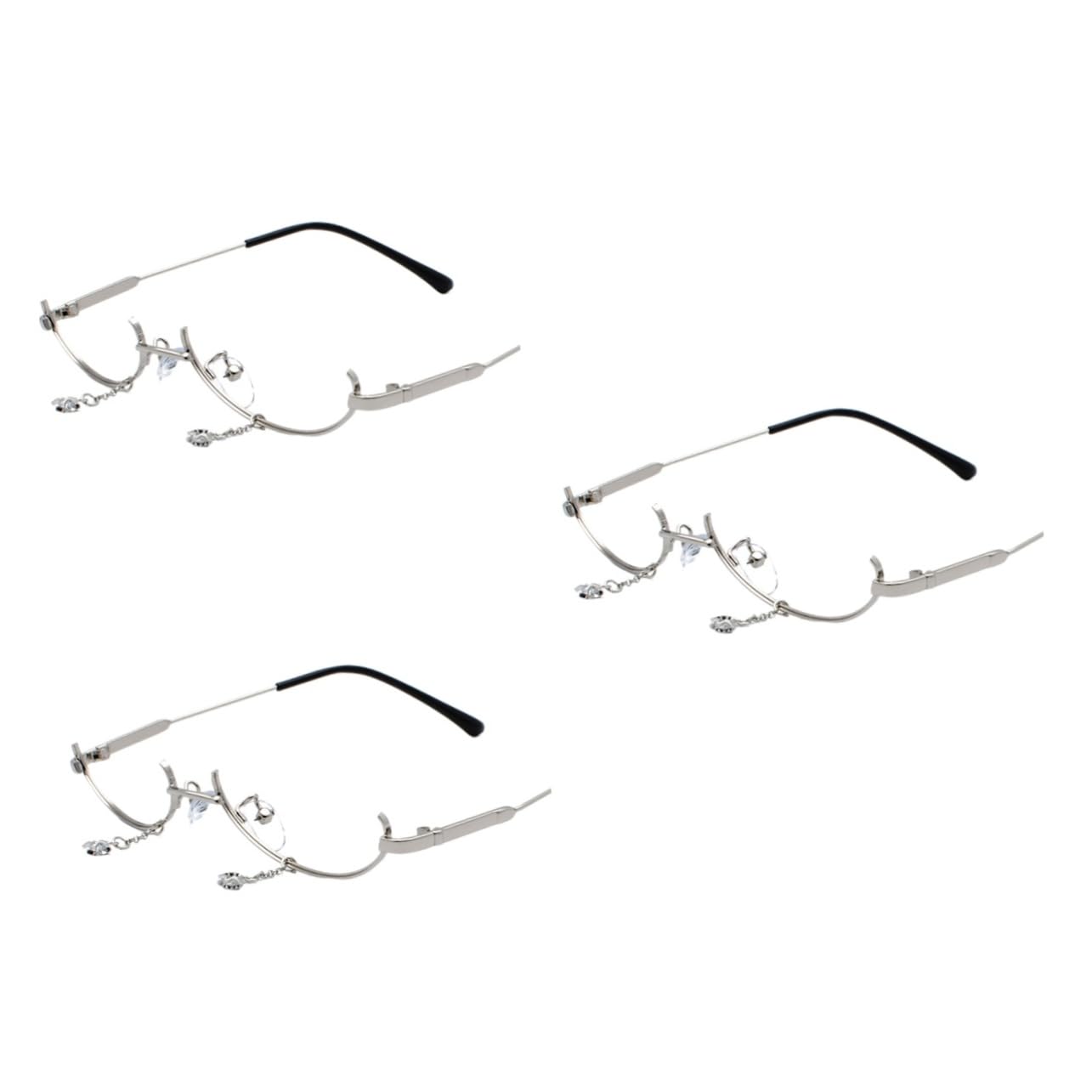 Funny Lensless Glasses for Parties - 3 Pack Vintage Novelty Frames Without Lenses, Silly Costume Accessories for Kids & Adults - Perfect for Halloween, Cosplay, and Themed Events