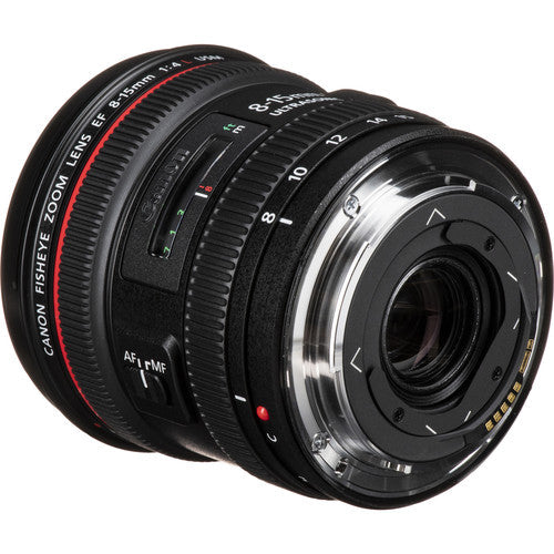 Canon EF 8-15mm f/4L USM Fisheye Lens for DSLR Cameras - Ultra Wide Angle Photography, Vlogging & 360° Panoramas