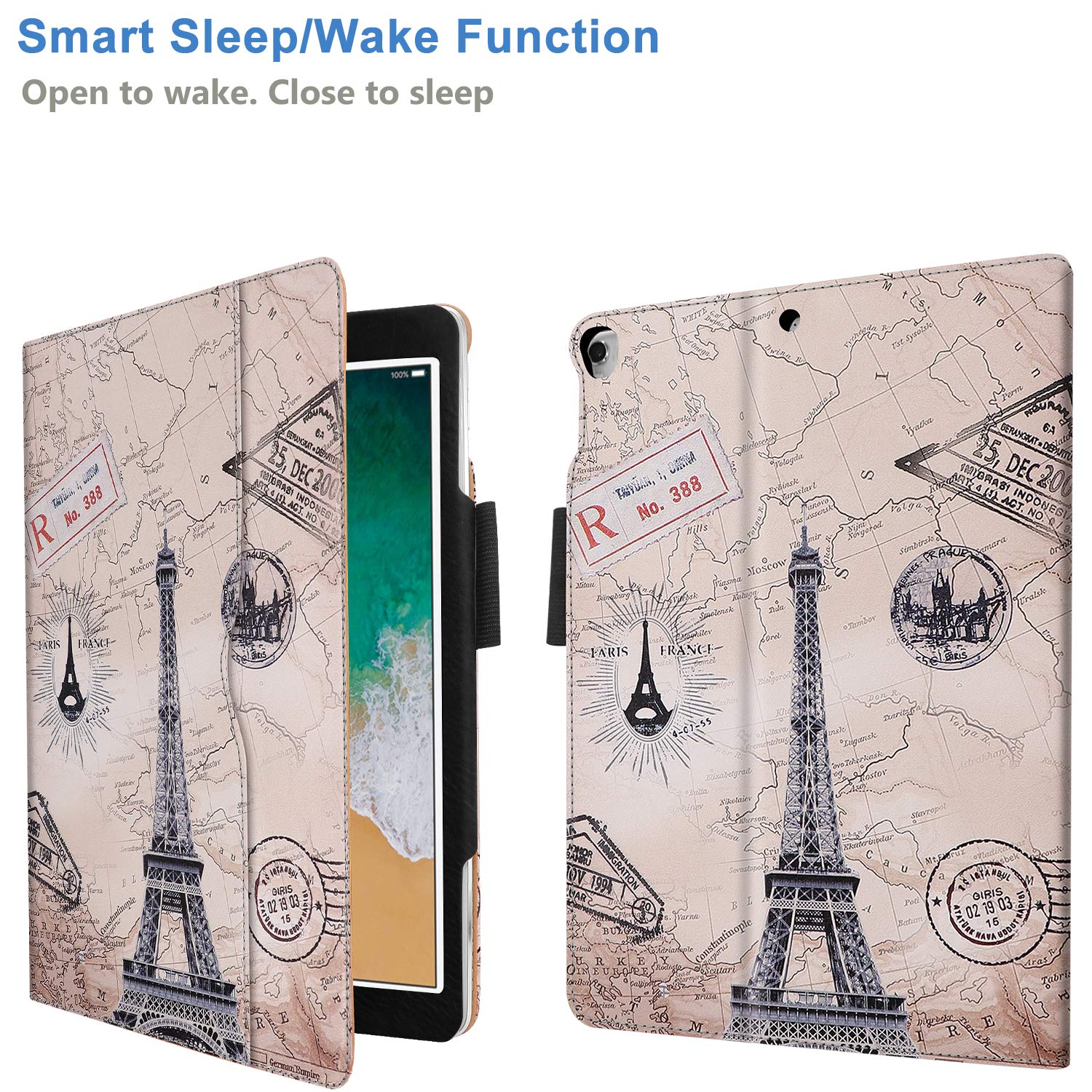 Premium Protective Case for iPad Air 5th/4th Gen (2022/2020) 10.9 Inch - Slim Cover with Apple Pencil Holder, Multi-Angle Stand, Hand Strap & Auto Sleep/Wake | Perfect for Work, School, Travel & Home Use