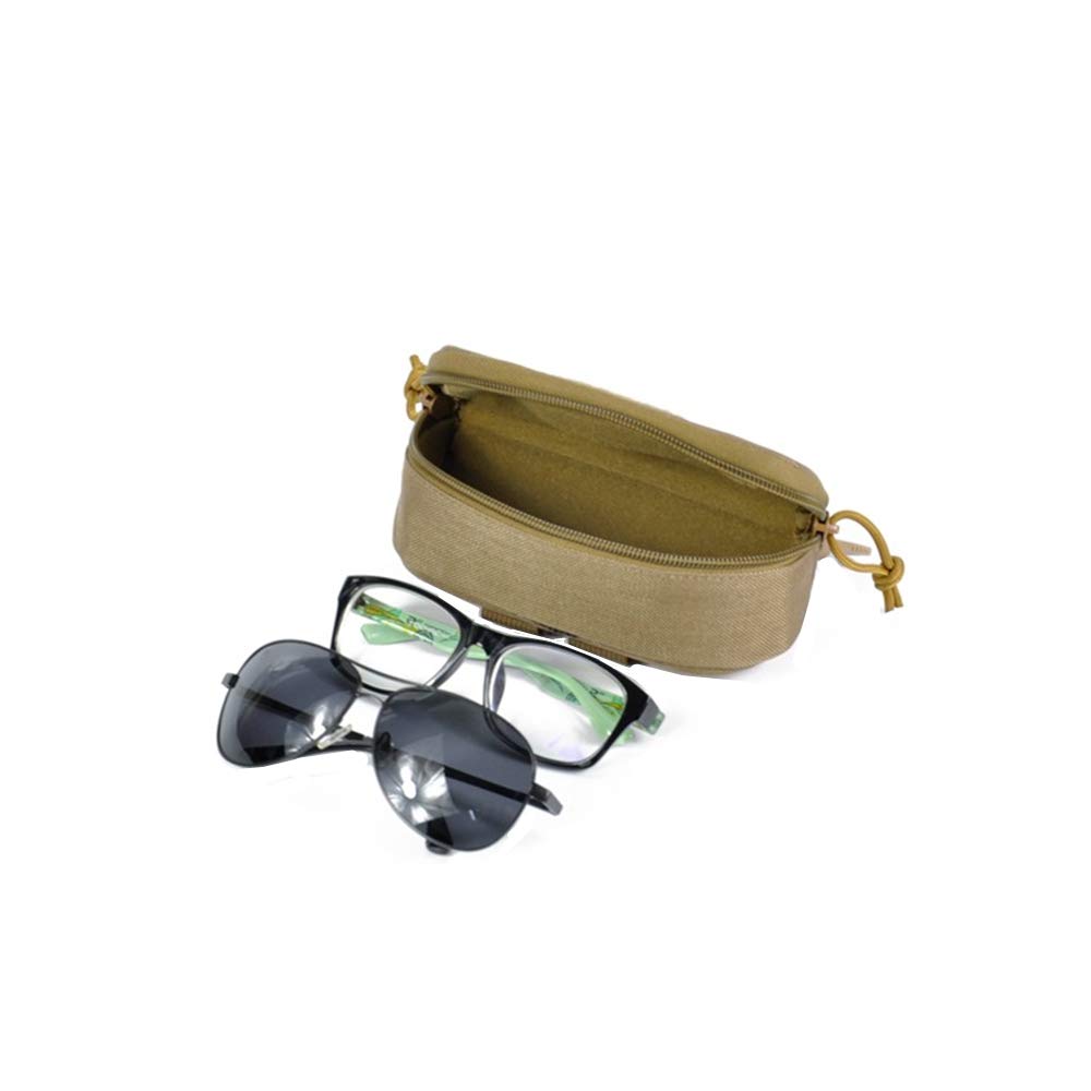 HWZ Tactical Glasses Case - Durable Outdoor Waist Pouch for Sunglasses & Eyewear Storage - Perfect for Camping, Hiking, Fishing & Military Use