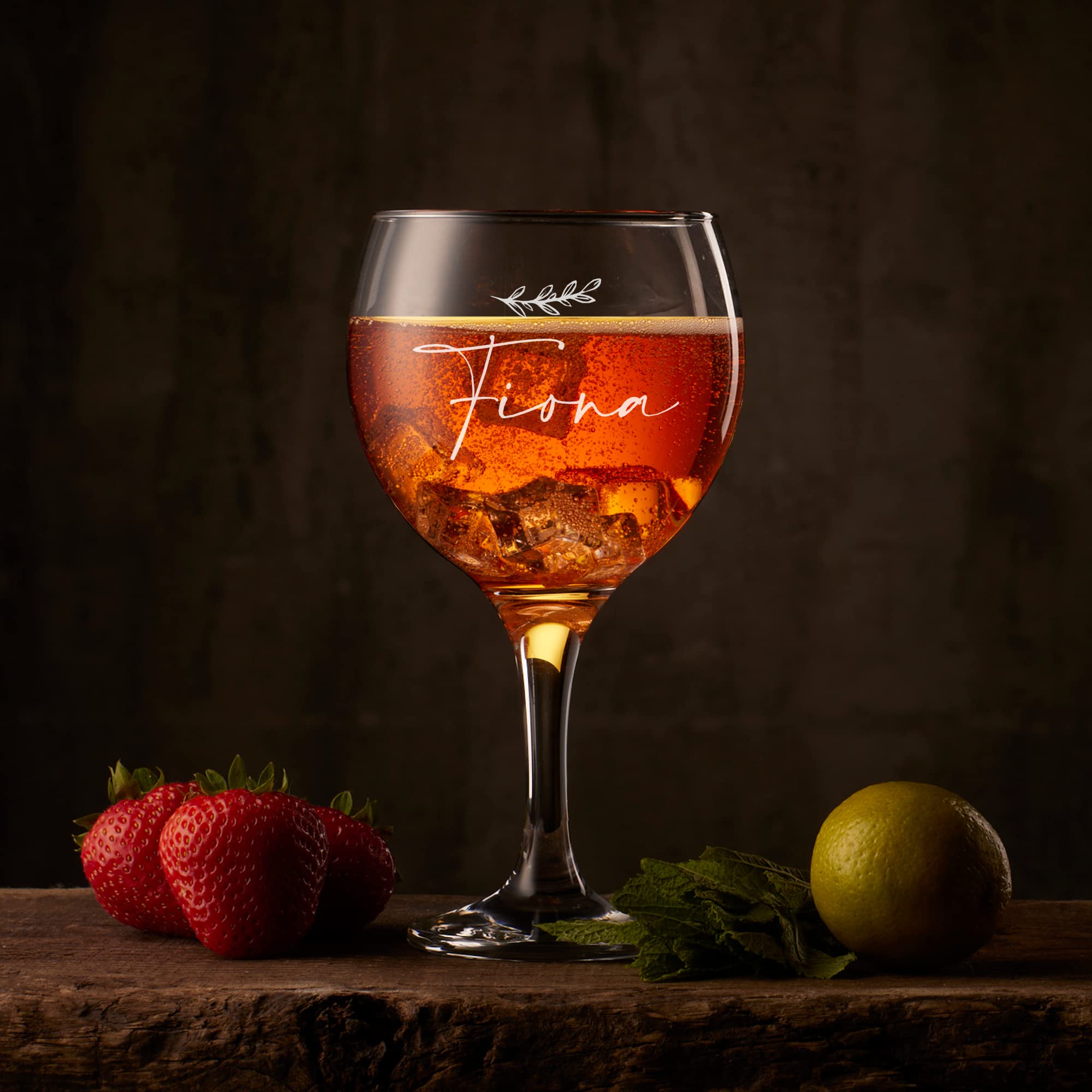 Personalized Botanical Gin Glass Gift for Her - 696ml for Parties & Celebrations