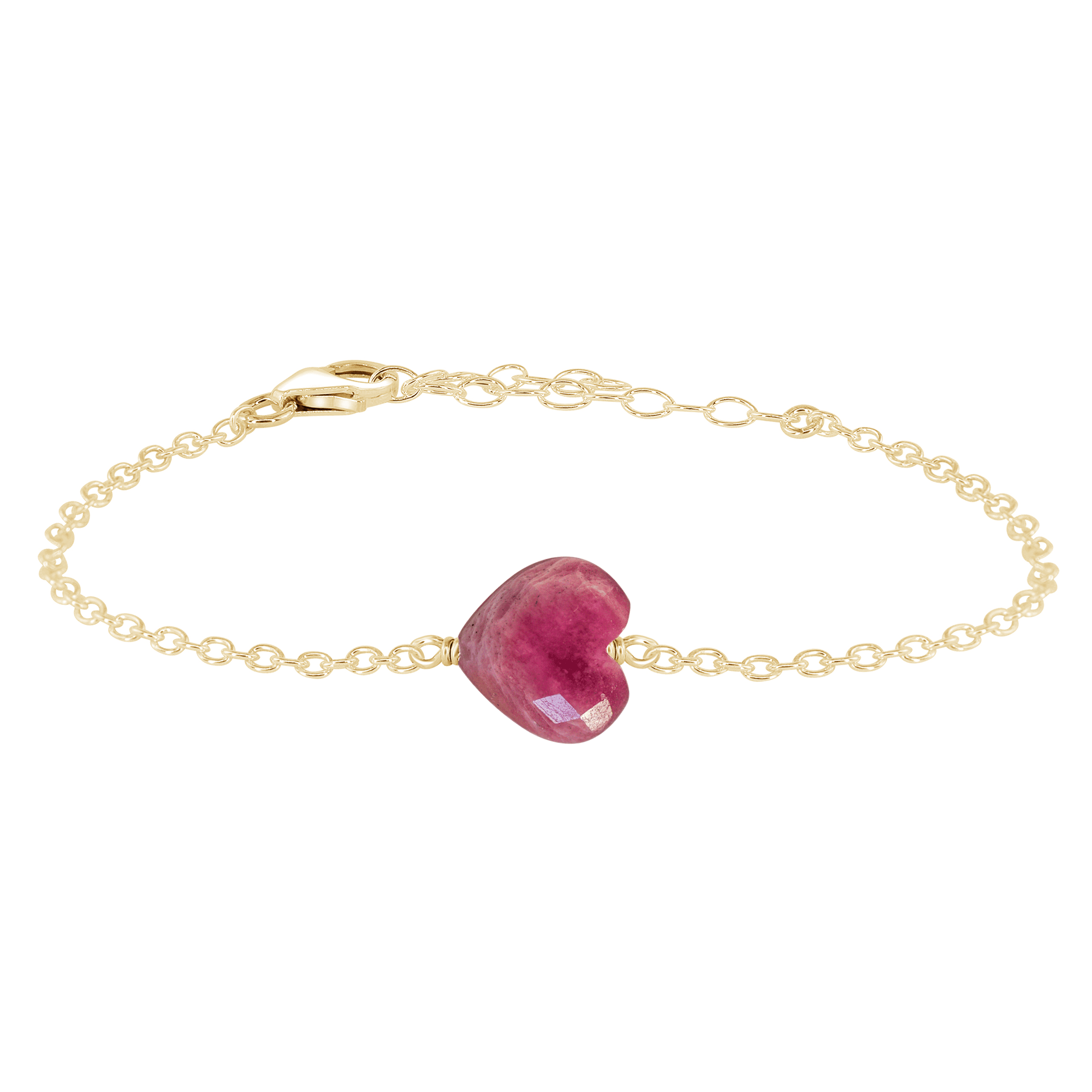 Ruby Crystal Heart Bracelet for Women - Elegant Adjustable Jewelry Gift for Valentine's Day, Anniversary & Special Occasions