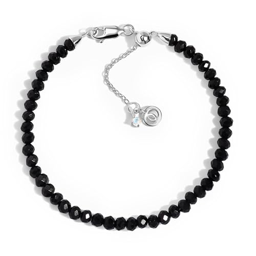 Silver Obsidian Bracelet - Beads