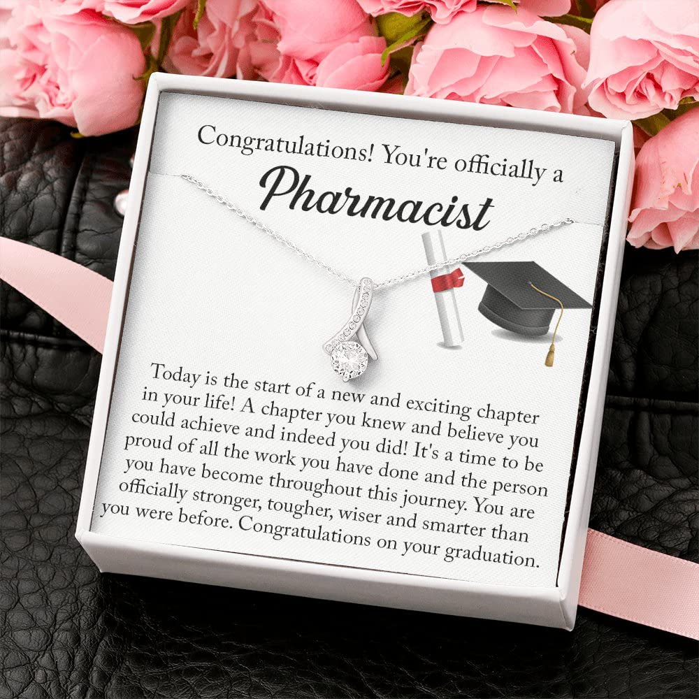 Pharmacist Graduation Gift Necklace - Elegant Jewelry for Pharmacy Students & New Graduates - Perfect for Class of 2022 & Beyond - Ideal for Commencement, Work & Special Occasions