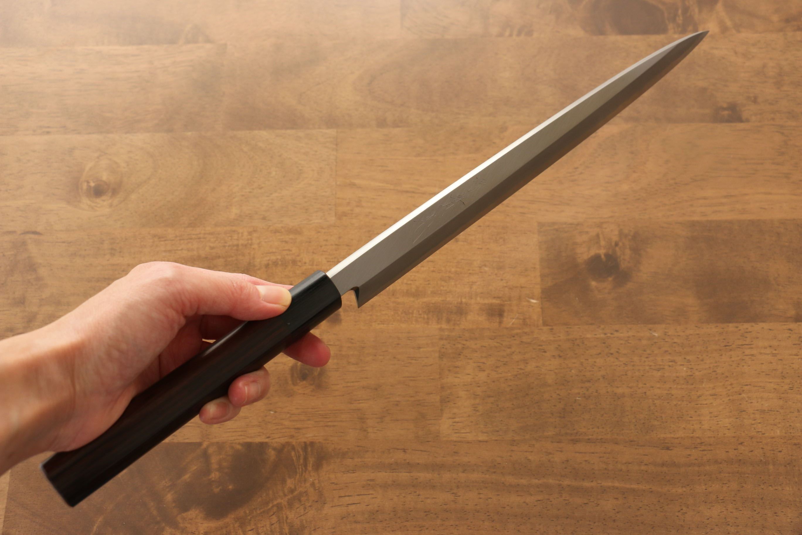 Premium Jikko Silver Steel No.3 Yanagiba Sushi Knife 270mm with Exquisite Shitan Handle - Perfect for Sushi Chefs & Japanese Cuisine Preparation